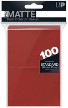 Ultra Pro Matte Kartenhüllen rot - Standard Größe (100 Stk.)
