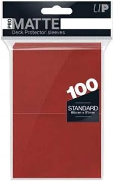 Ultra Pro Matte Kartenhüllen rot - Standard Größe (100 Stk.)
